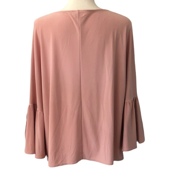 VINCE CAMUTO Women's Stretchy Bell Sleeve Blouse Size Large Pink - Picture 3 of 7